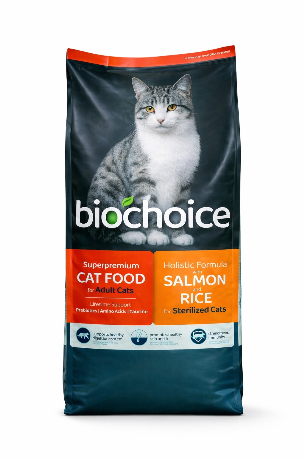 ביוצוייס חתול מסורס סלמון ואורז