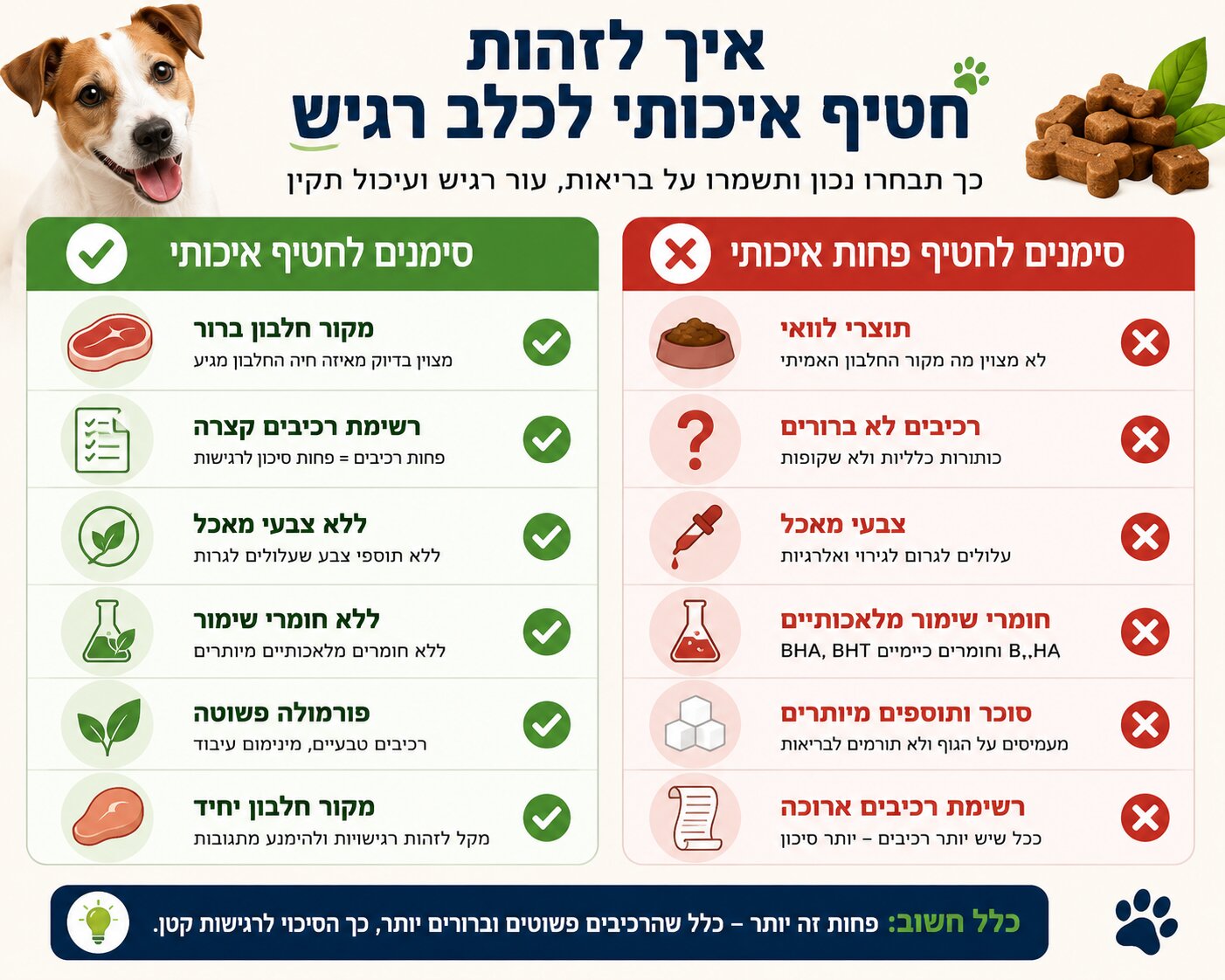 חטיפים היפואלרגניים לכלבים - איך לבחור נכון ולהקל על רגישויות מזון