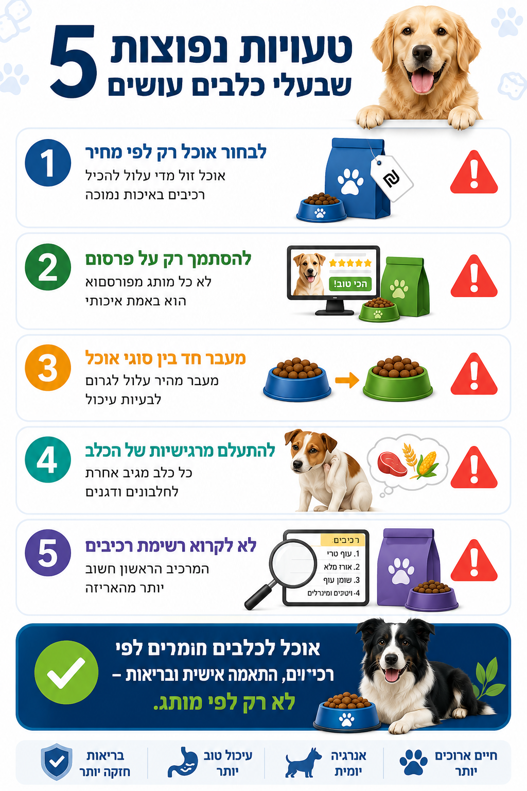 המדריך המלא: איך לבחור אוכל לכלבים מומלץ ובריא