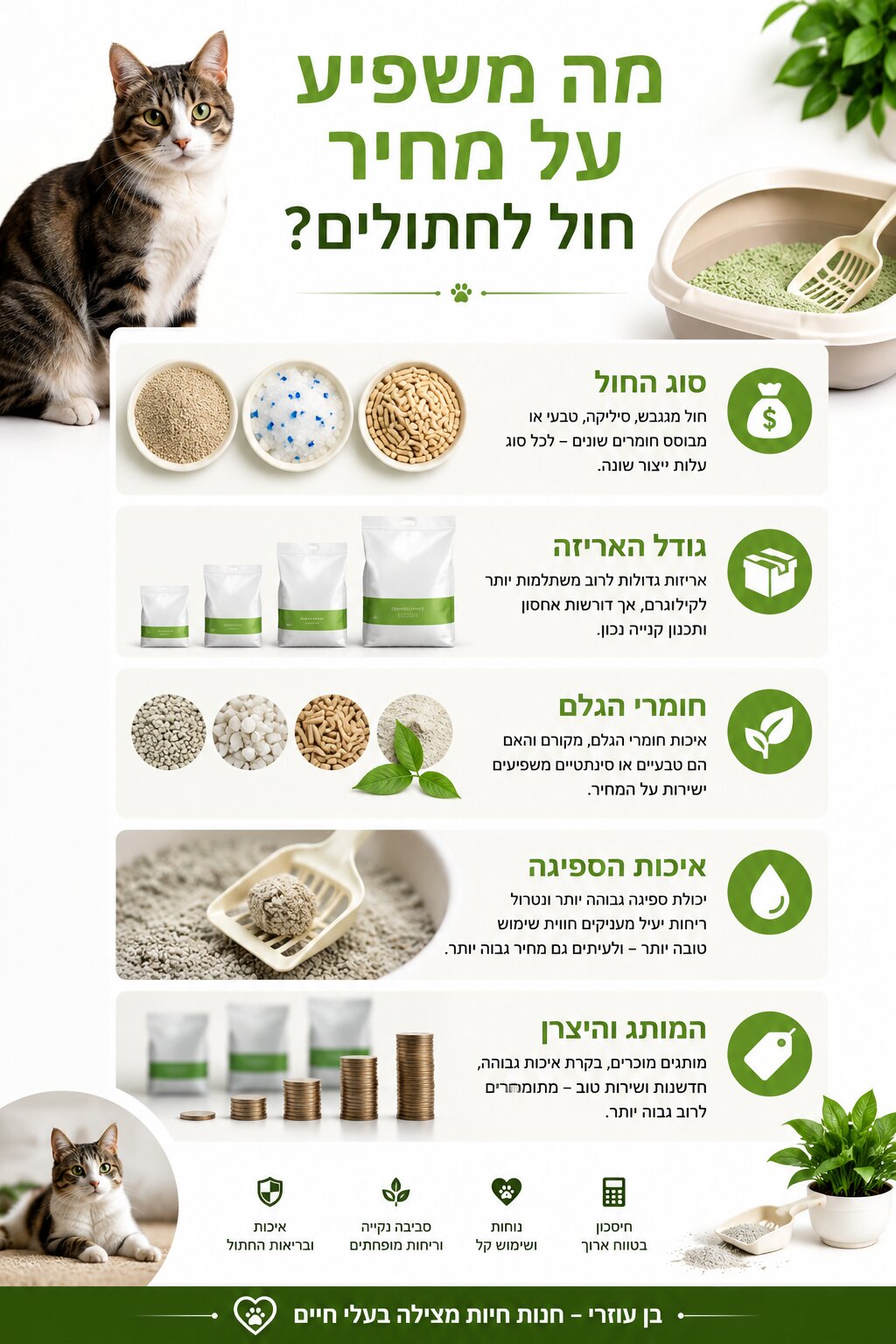 חול לחתולים מחיר - המדריך המלא להשוואת סוגים, עלויות ובחירה משתלמת